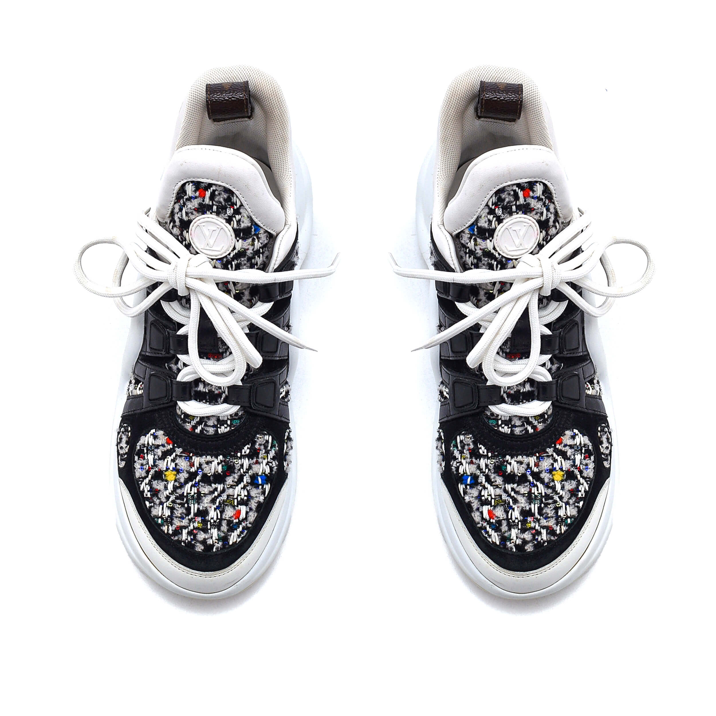 Louis Vuitton - White Tweed Archlight Sneakers